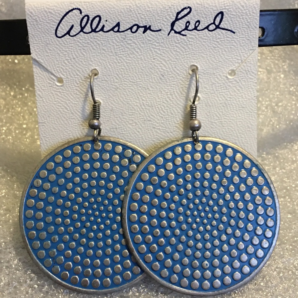 Allison Reed ~ Blue Circle Earrings